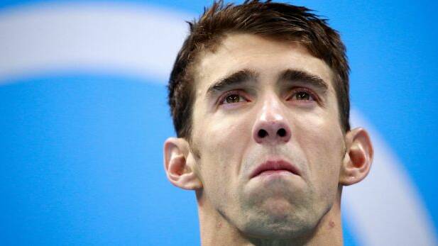 Gold medalist Michael Phelps of the United States at the Olympics. Photo: Adam Pretty
