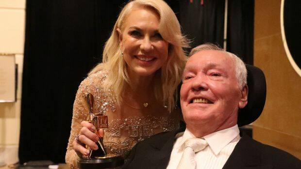 Hall of Fame inductee Kerri-Anne Kennerley and her husband John. Photo: Getty Images
