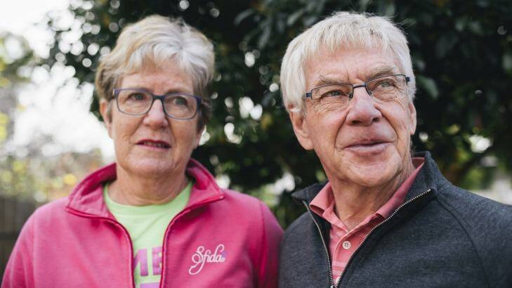 Phil and Helen Pellatt, of Scullin, have lost their age pension because of the government's new ''10 per cent cap''. Photo: Rohan Thomson