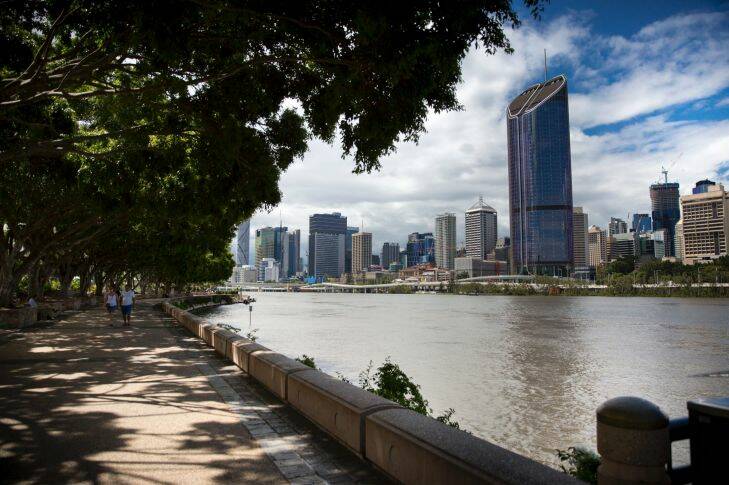 Brisbane CBD, Brisbane River, Brisbane stock image