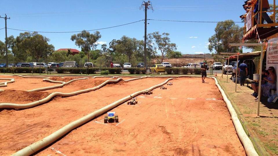 The open day at the Cobar Memorial Services and Bowling Club Remote Control Car Track. Photos: CONTRIBUTED