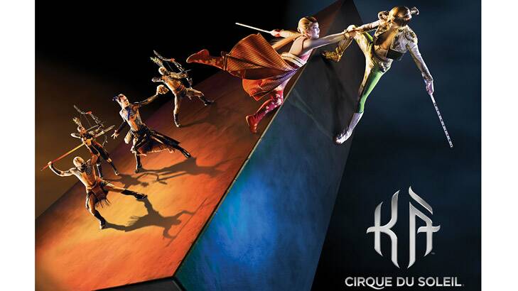 A promotional image for Cirque du Soleil's <i>Ka</i>.