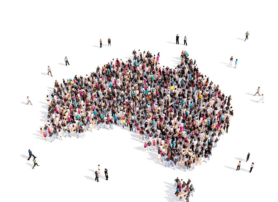 How many people would fit into Australia?