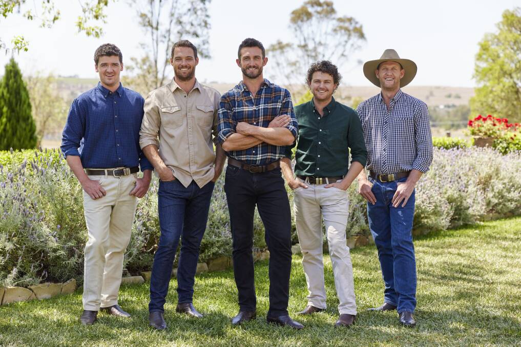 Farmers Tom, Bert, Joe, Dustin and Dean are searching for partners in the 2024 season of Farmer Wants a Wife. Picture supplied