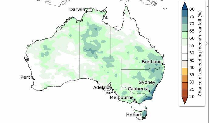 Much of Australia is likely to see a wetter than average autumn.