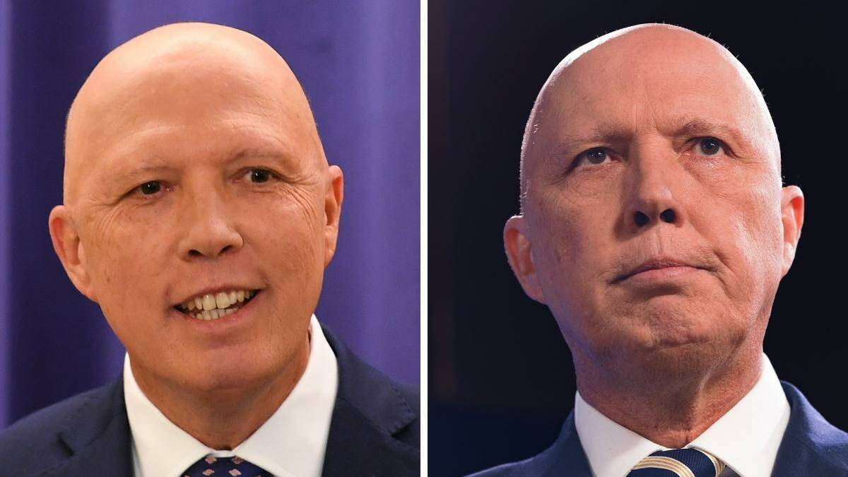 Image matters in politics. So, can Peter Dutton change his? Pictures: AAP, Keegan Carroll