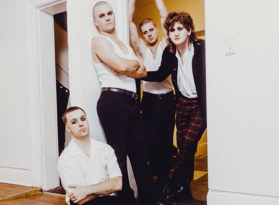 DRESSED FOR SUCCESS: Sydney post-punk band Johnny Hunter are ready to deliver on the hype with their debut album Want. Picture: Tom Wilkinson