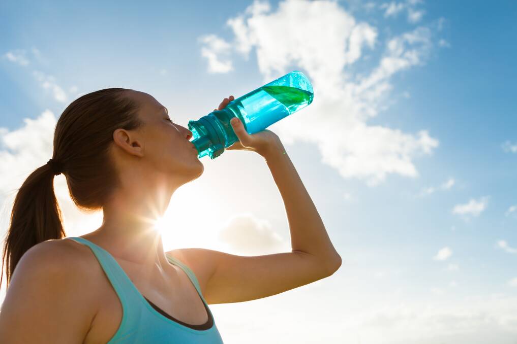 NO SWEAT: If you exercise, especially in the summer heat, you need to drink before, during and after exercise.