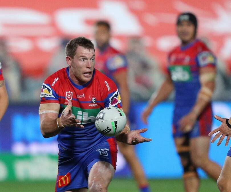 Knights forward Tim Glasby has undergone tests after suffering a further concussion in Townsville last weekend. Photo: NRL Imagery.
