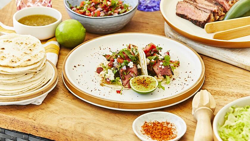 Mitchell Davies' Carne asada tacos. Picture: Supplied 
