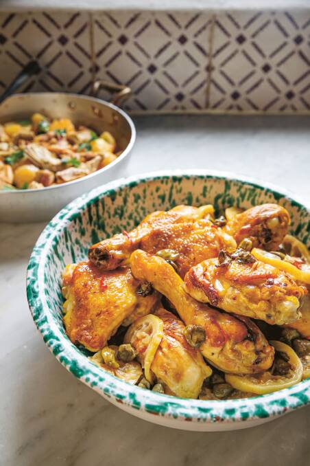 Chicken with capers, lemon, chillies and thyme. Picture by Saghar Setare