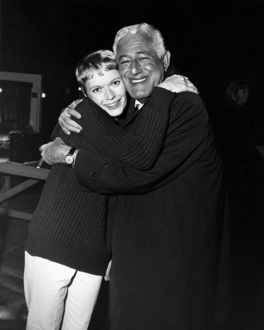 Rosemary's Baby star Mia Farrow with producer William Castle. Picture: Supplied