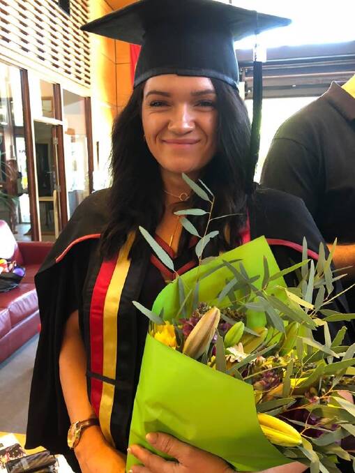 Going places: Upon graduating Kerby Siemsen (pictured) became the first female Aboriginal student to graduate from UNE’s School of Rural Medicine. Photo: Supplied. 