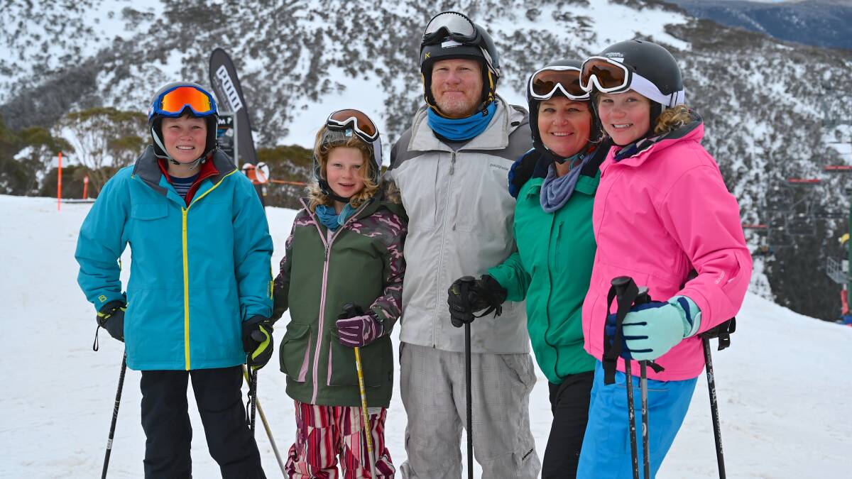 The Johnstone family, from The Marra, enjoyed a much needed holiday at Mt Hotham. Photo: Chris Hocking. 