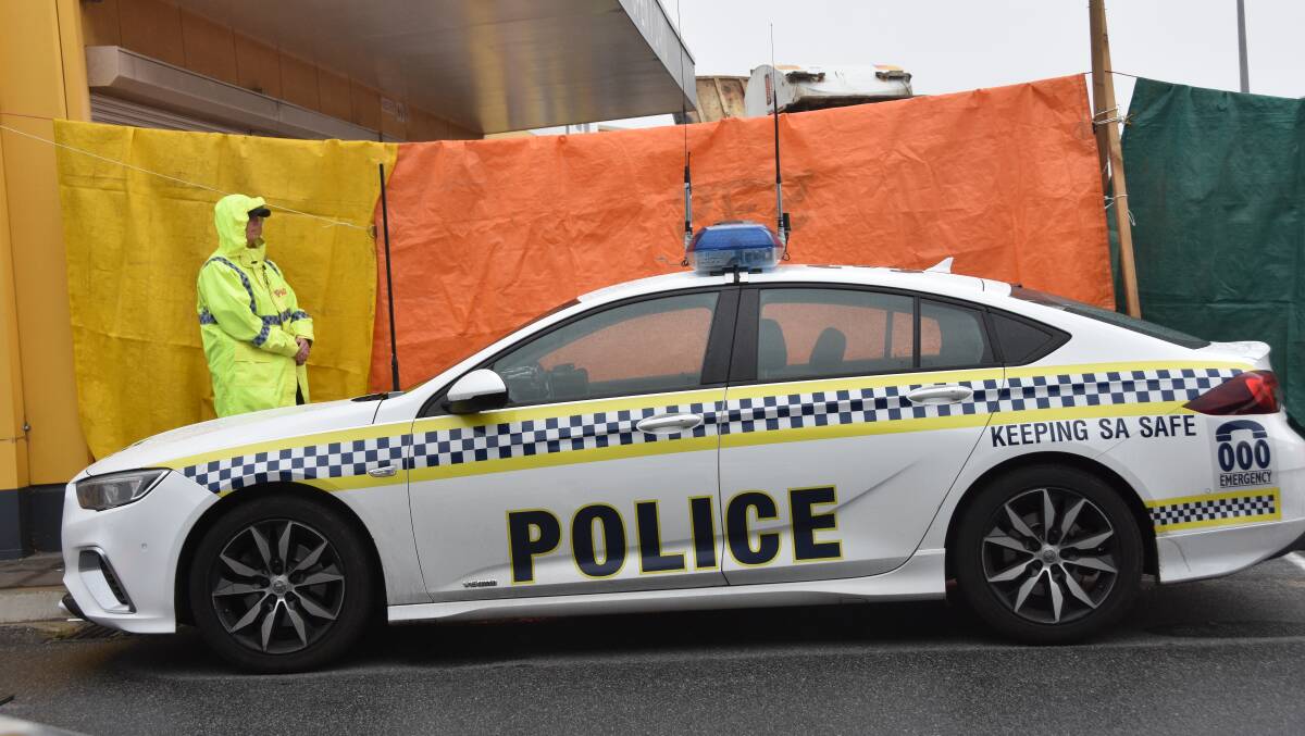 SCENE: Police at the site of the fatal accident during investigations Tuesday morning. Photo: Jarrad Delaney