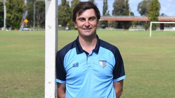 Glen Schein has been a welcome addition to the middle of the park at Macquarie United this season. Picture by Nick Guthrie