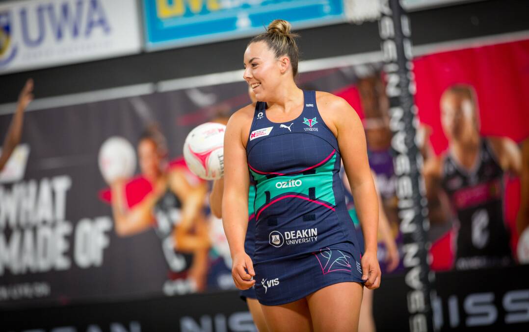 LOOK AT HER NOW: Former Ballarat Pride player Elle McDonald playing with the Melbourne Vixens. Picture: Supplied 