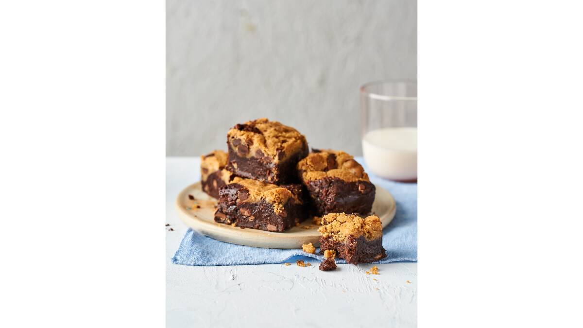 Cookie dough brownies. Picture: Supplied