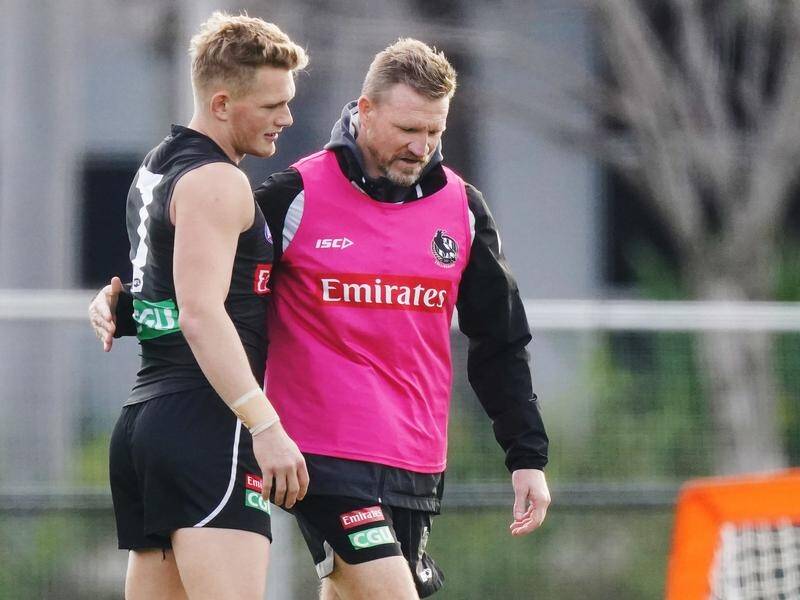 Adam Treloar was one of four players coach Nathan Buckley won't have at Collignwood for next season.