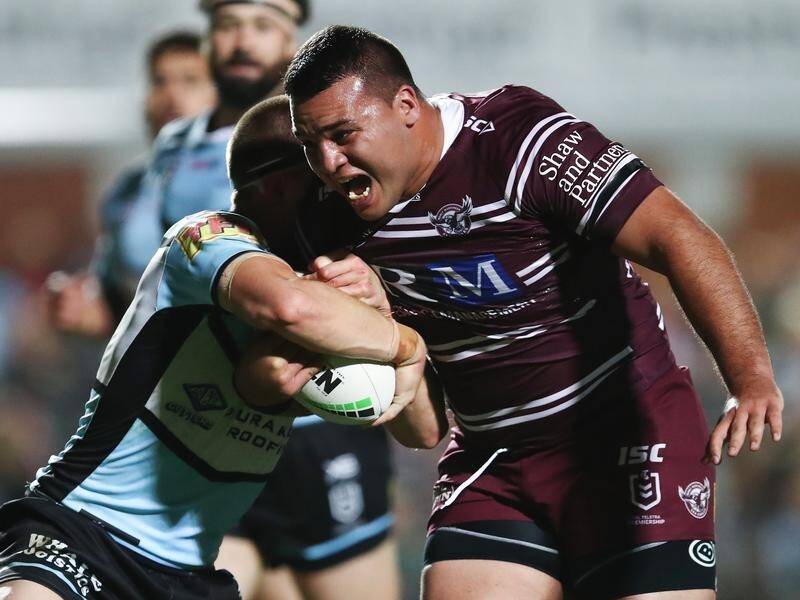 Lloyd Perrett (R) know he's playing for his future in Manly's NRL semi-final with South Sydney.