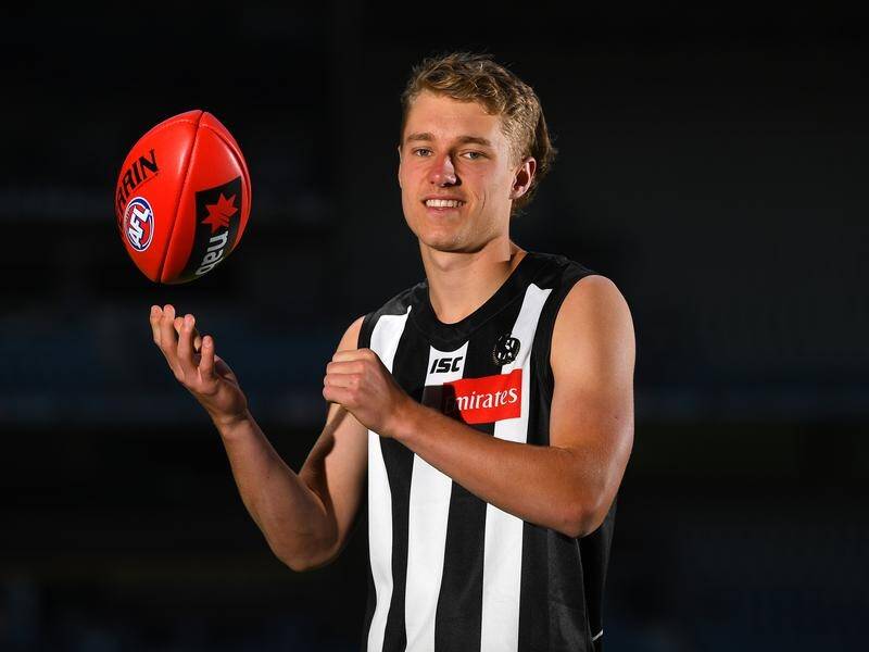 Finlay Macrae will make his debut in the AFL when Collingwood face West Coast in Perth.