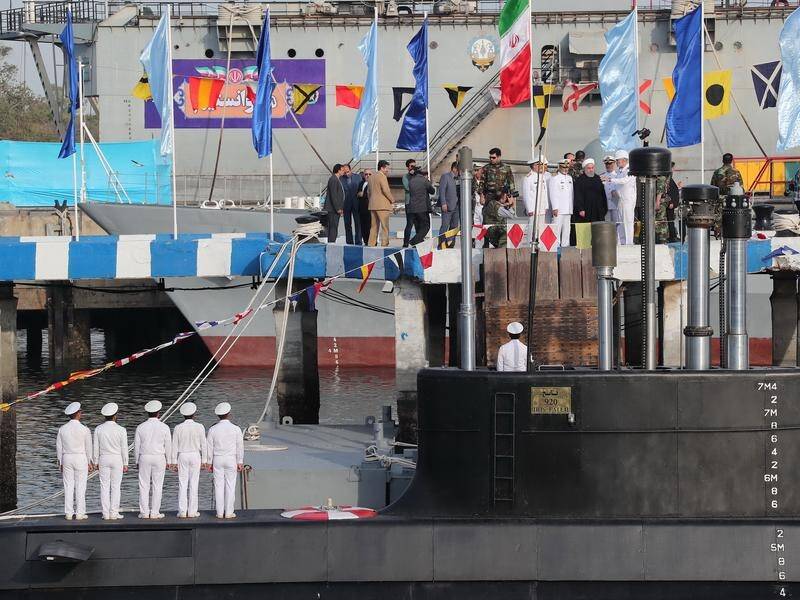 Iran's new submarine revealed by President Hassan Rouhani has cruise missiles with a 2000km range.