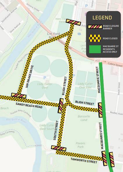 Multiple roads will be closed during the competition. Picture by Dubbo Regional Council