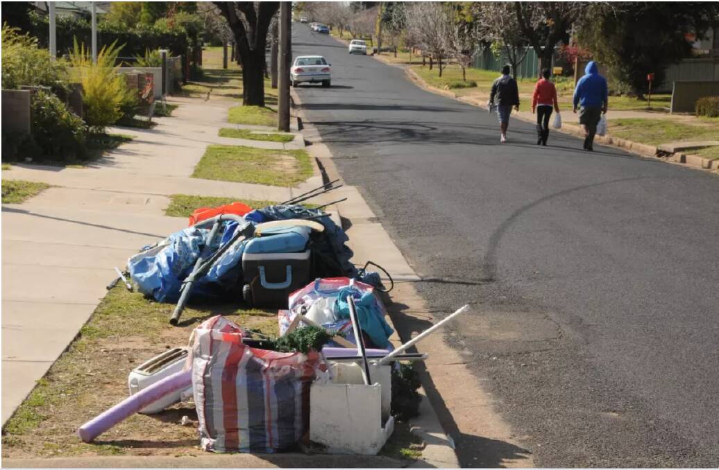 A previous bulky waste collection in Dubbo. File picture