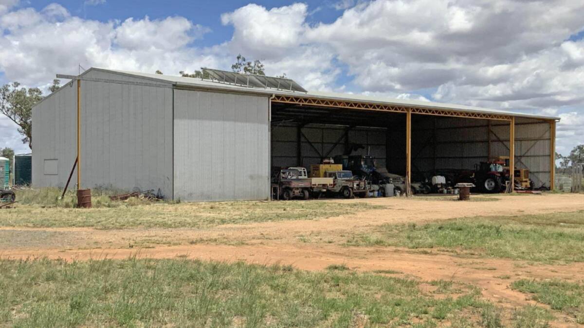 There is a 20x60m machinery shed with a lockable workshop. Picture supplied