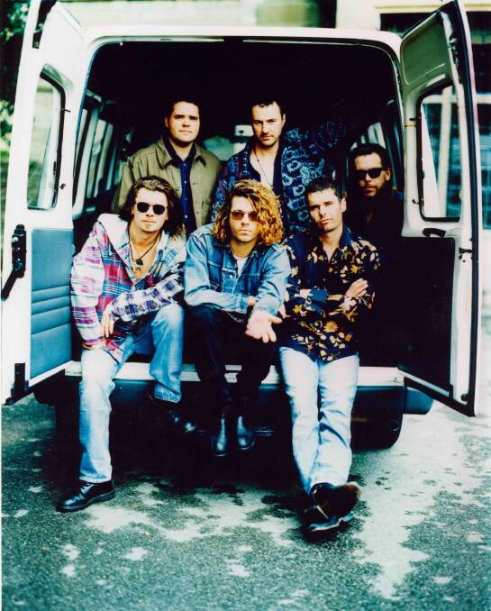 INXS during a publicity shoot. Photo: Supplied